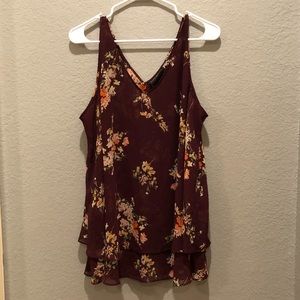 Lane Bryant V-Neck Double-Layer Swing Shell